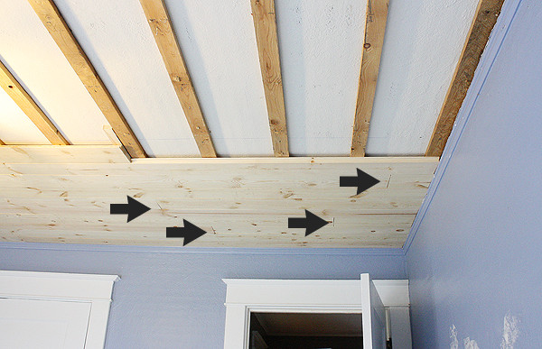 DIY Wood Ceiling Panels
 DIY Shiplap Bedroom Ceiling