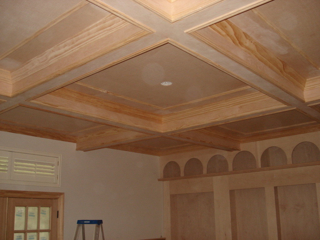 DIY Wood Ceiling Panels
 Wooden Style Diy Coffered Ceiling — All Furniture