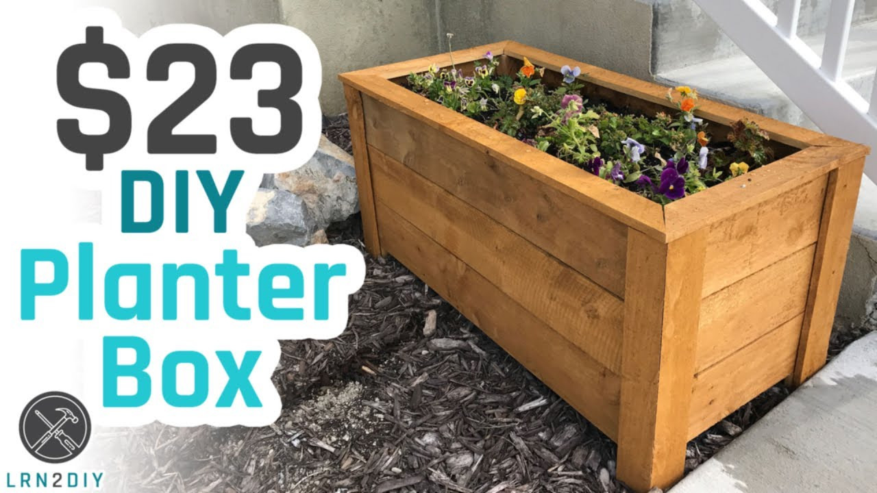 DIY Wood Flower Boxes
 $23 DIY Planter Box