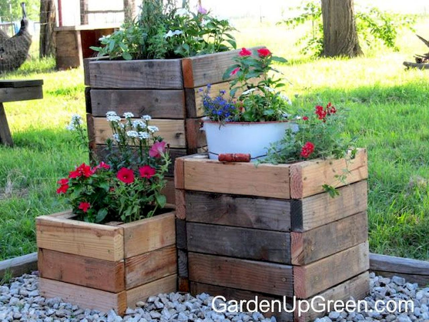 DIY Wood Flower Boxes
 Creative Homemade Planter Boxes from Pallets Simple DIY