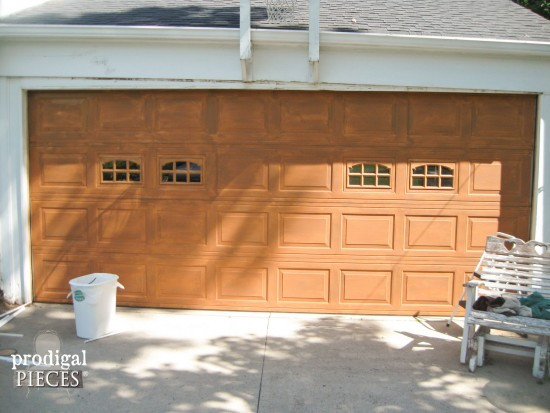 DIY Wood Garage Doors
 Faux Wood Garage Door Tutorial Prodigal Pieces