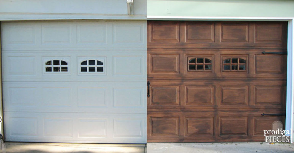 DIY Wood Garage Doors
 DIY Faux Stained Wood Garage Door Tutorial