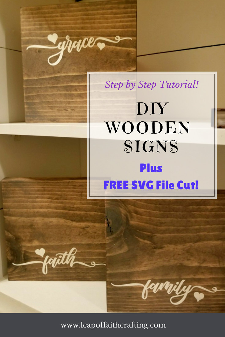 DIY Wood Signs With Quotes
 DIY Wooden Signs with Sayings with Free Cut File Leap