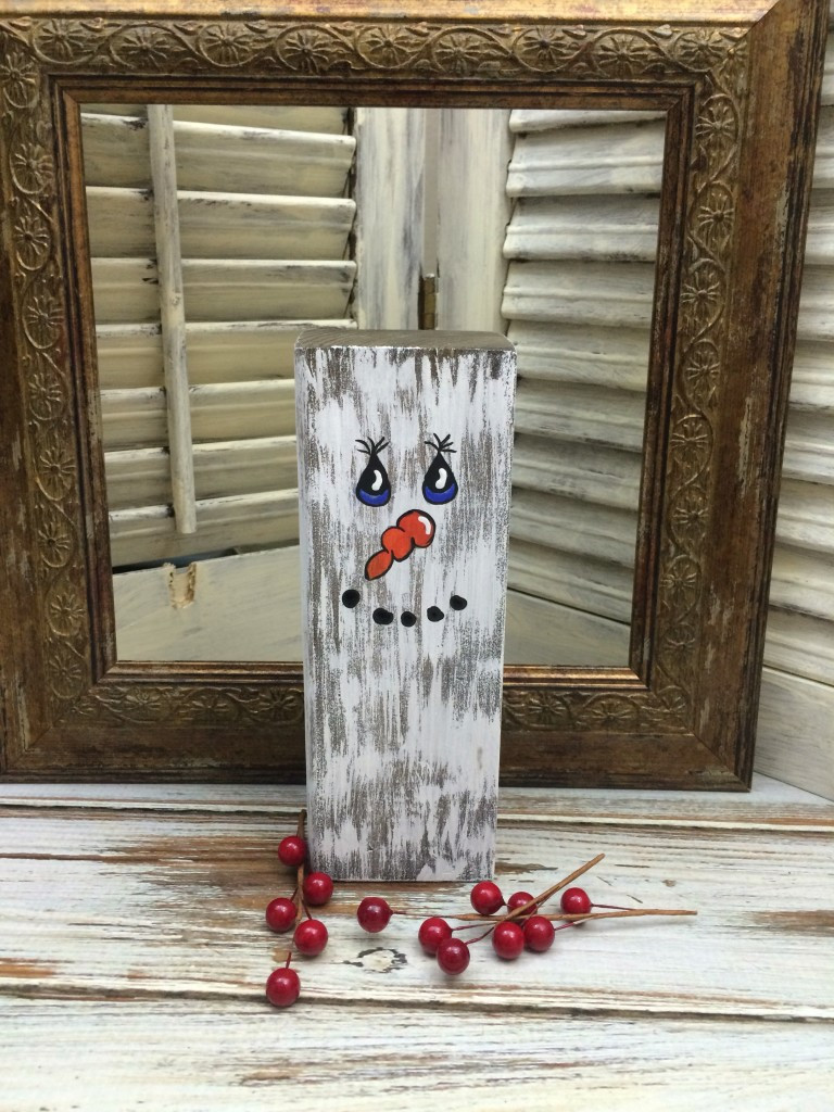 DIY Wood Snowman
 Diy Rustic Wood Snowman Block Mixed Kreations