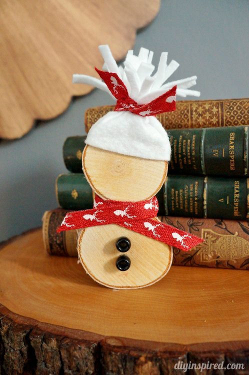 DIY Wood Snowman
 DIY Wood Slice Snowman DIY Inspired