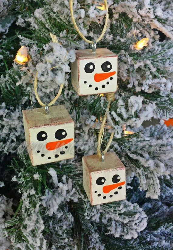 DIY Wood Snowman
 Items similar to Wooden snowman ornament Rustic snowmen