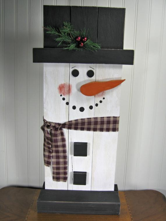 DIY Wood Snowman
 Stand Up Wooden Snowman Christmas Decoration
