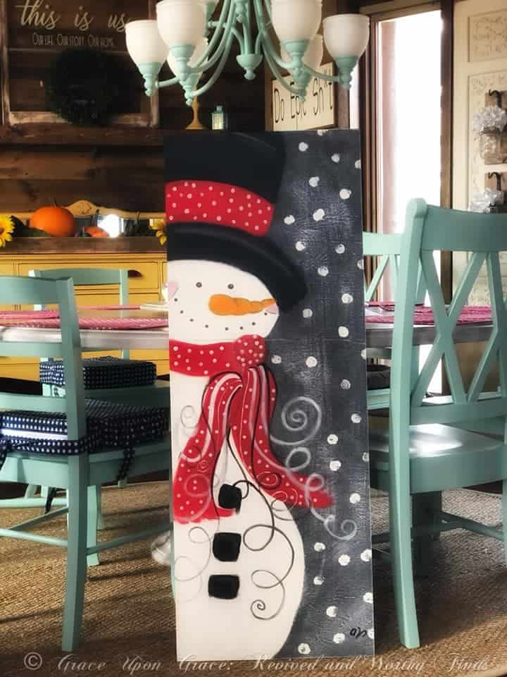 DIY Wood Snowman
 DIY Wood Signs Make a Snowman Painting on Wood