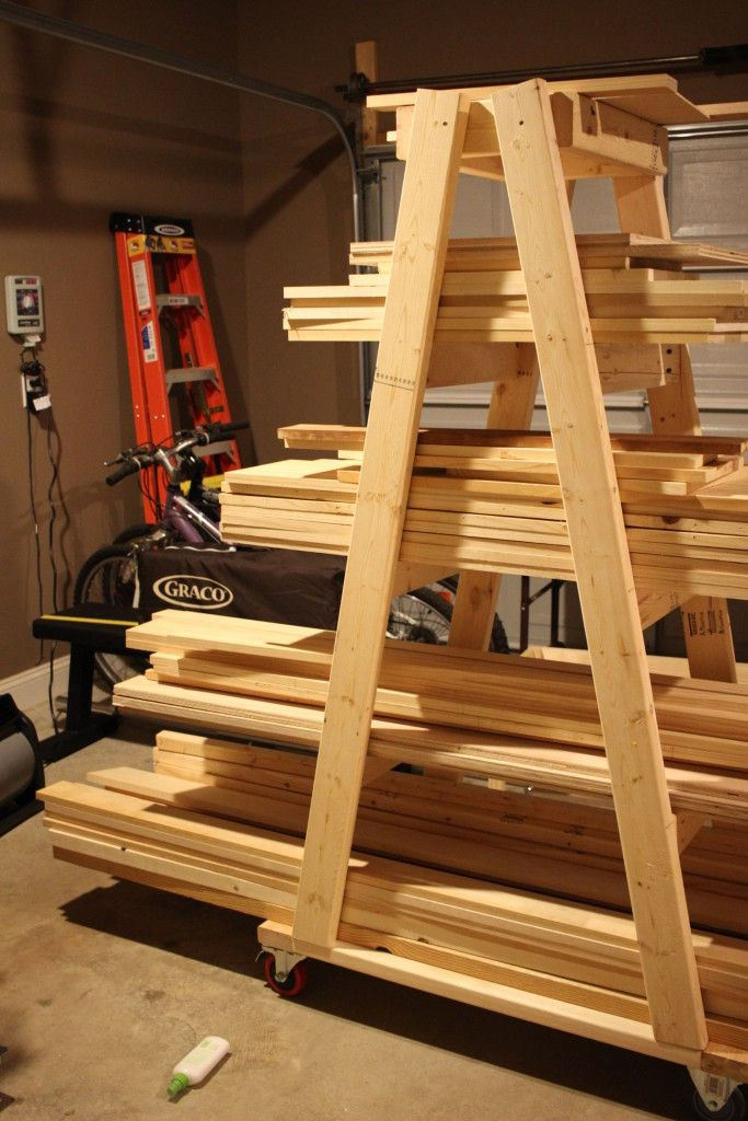 DIY Wood Storage
 DIY Mobile Lumber Rack Plans by Rogue Engineer