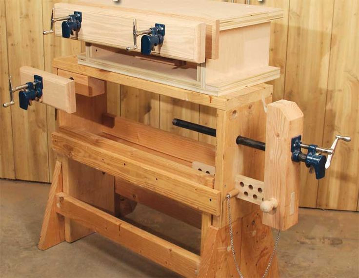 DIY Wood Vise
 Wood Workbench Clamps Woodwork Sample
