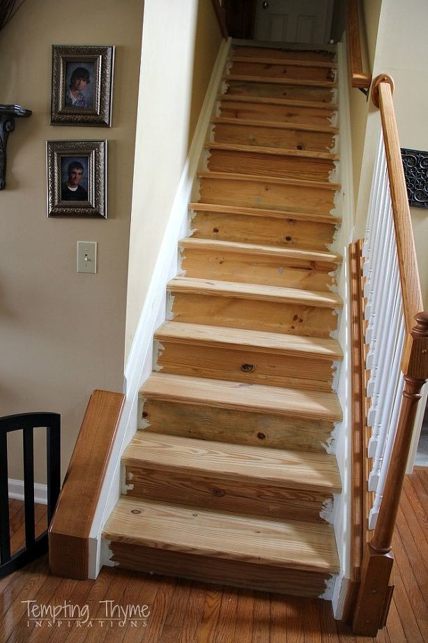DIY Wooden Steps
 Changing Carpeted Stairs To Wooden Stairs