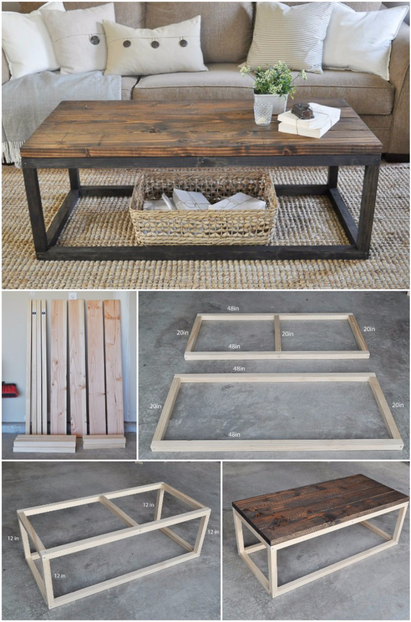 DIY Wooden Table
 20 Super Cool Easy To Do DIY Coffee Table Ideas Home Magez