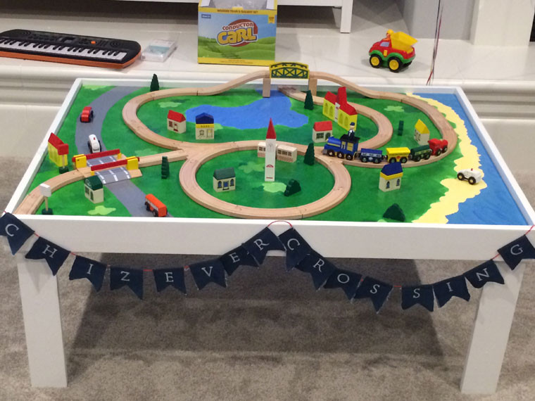 DIY Wooden Train
 Do It Yourself Wooden Train Table… in less than 24 hours