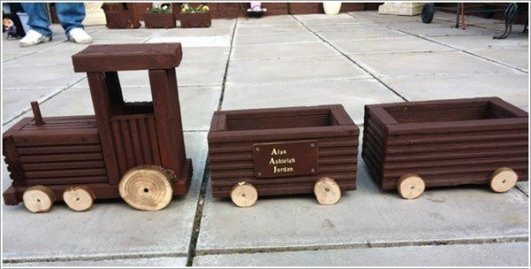 DIY Wooden Train
 DH DIY Train Planters from Wood Crate Picture