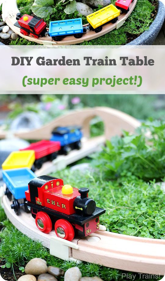 DIY Wooden Train
 DIY Outdoor Train Table a Wooden Train Garden Railway