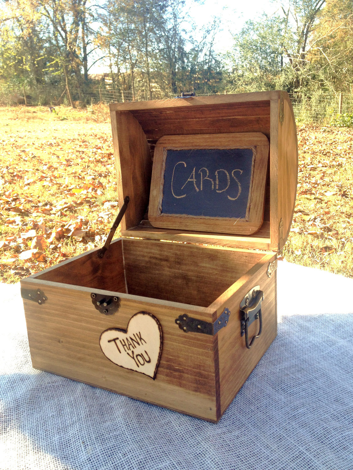 DIY Wooden Wedding Card Box
 Shabby Chic and Rustic Wooden Card Box by