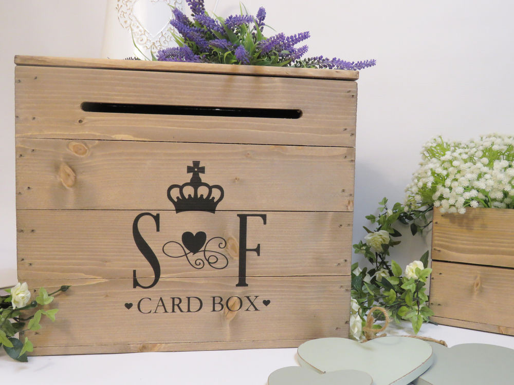 DIY Wooden Wedding Card Box
 Personalised Rustic Wedding Wooden Card Box Post Box