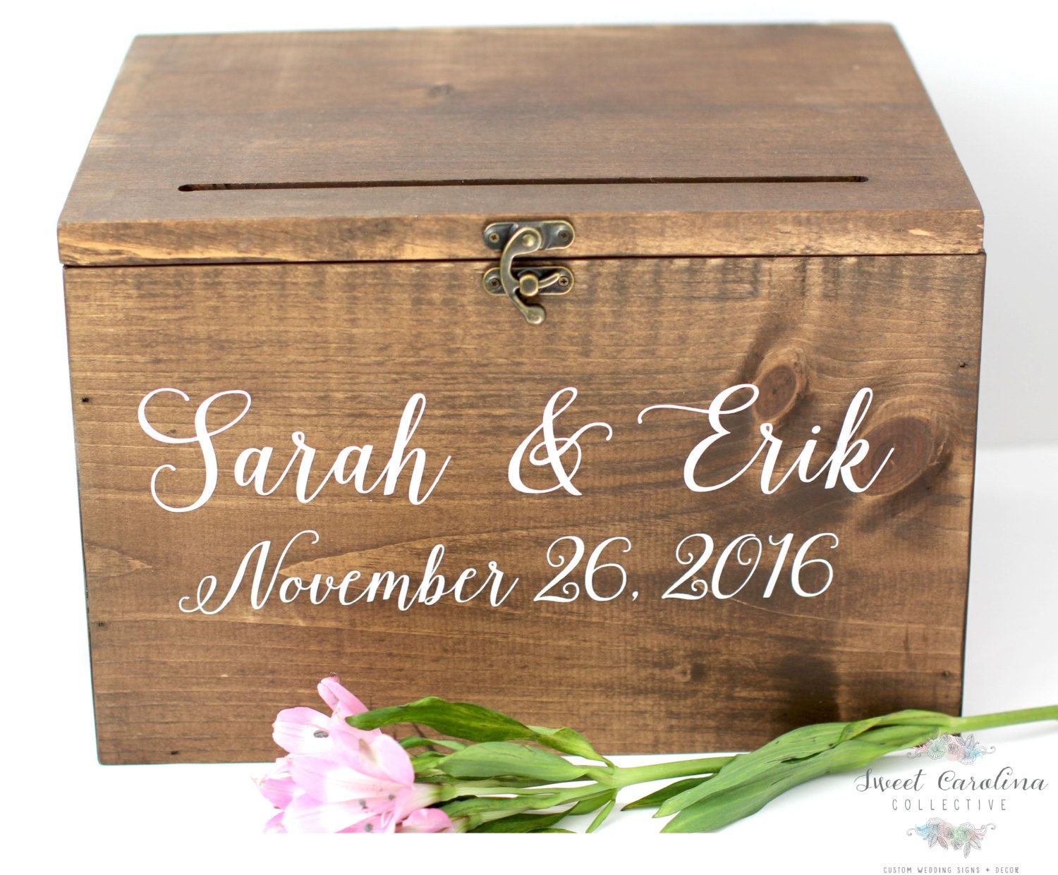 DIY Wooden Wedding Card Box
 Wood Wedding Card Box with Lid