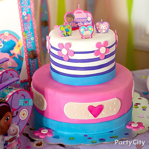 Doc Mcstuffin Birthday Cakes
 Doc McStuffins Fondant Cake How To Party City