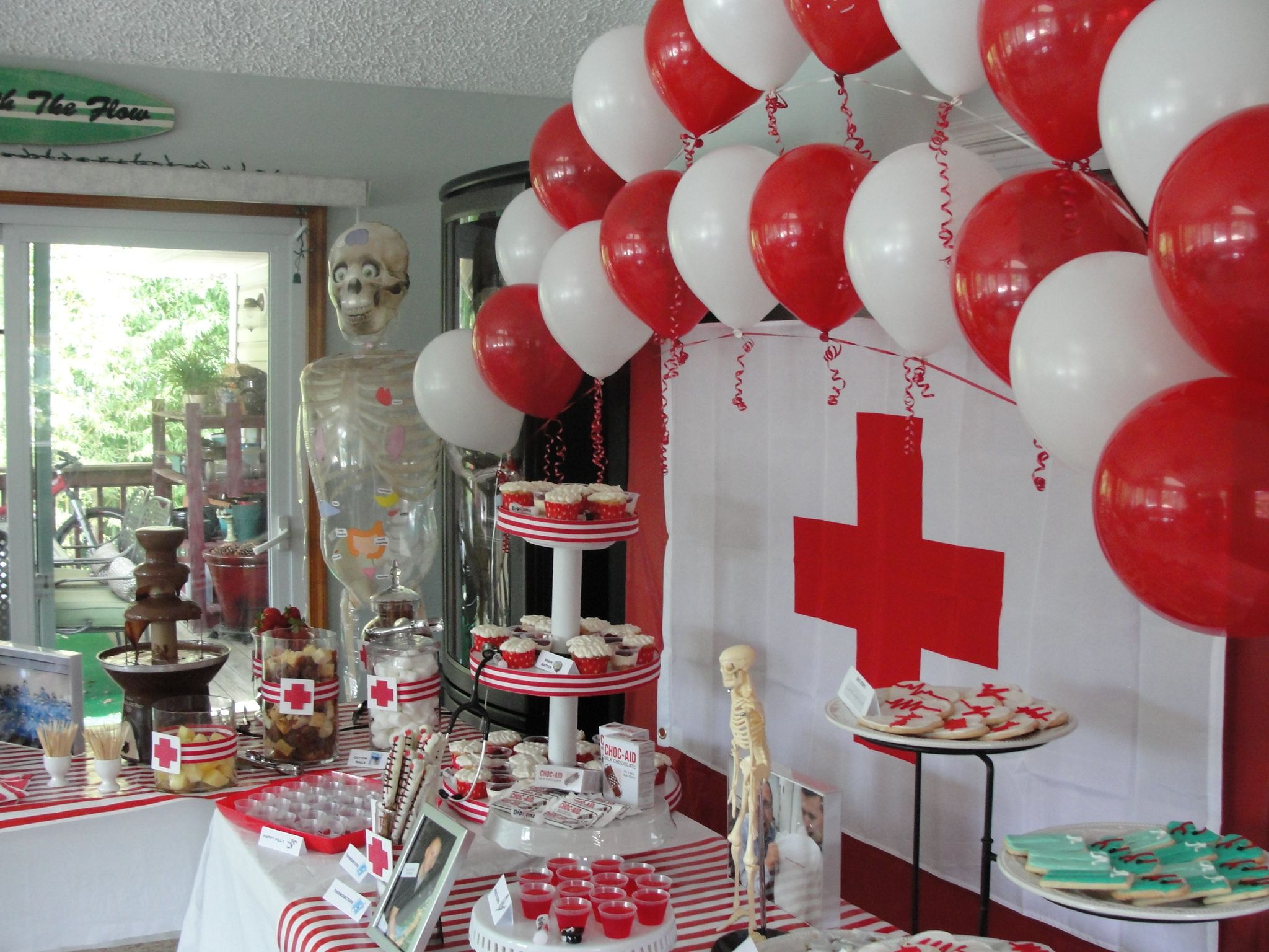 Doctor Graduation Party Ideas
 Dessert table I like the backdrop