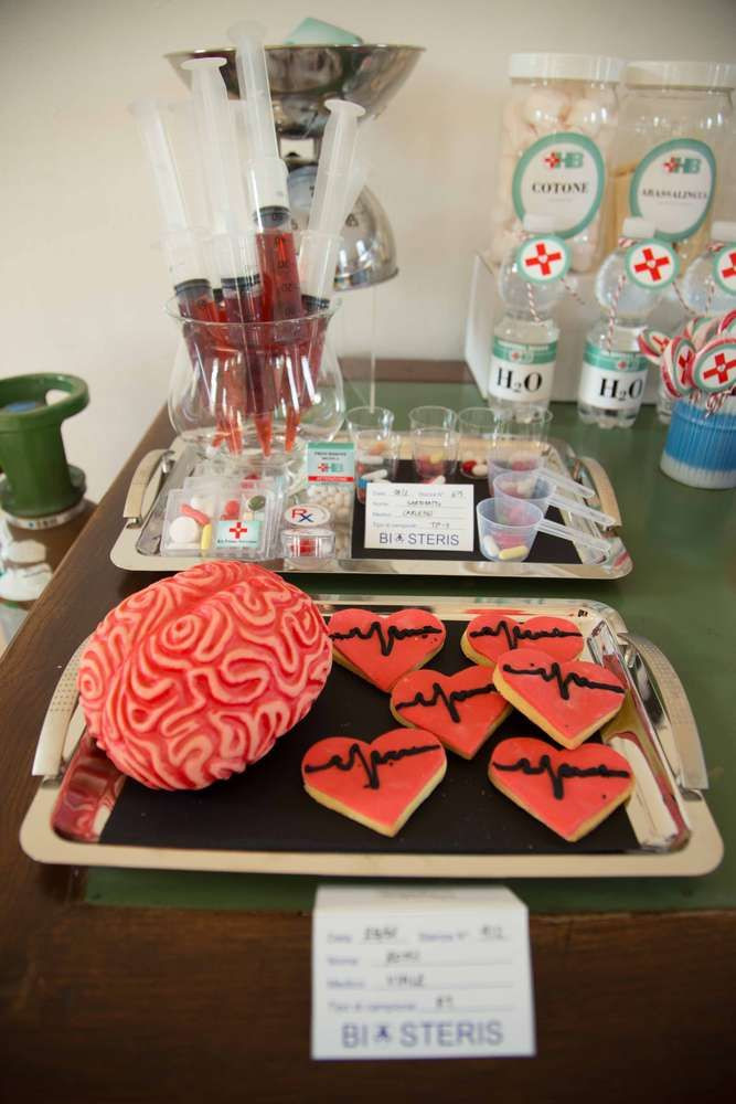 Doctor Graduation Party Ideas
 Treats at a doctor birthday party See more party planning