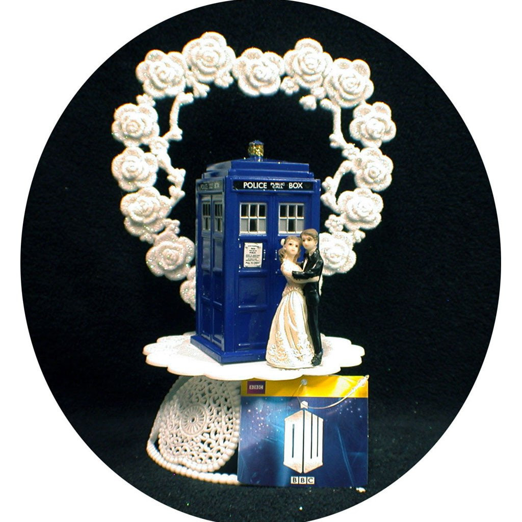 Doctor Who Wedding Cake Topper
 Doctor Who Tardis Bride & Groom Wedding Cake Topper