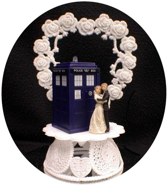 Doctor Who Wedding Cake Topper
 You PICK Bride & Groom Wedding Cake Topper w by