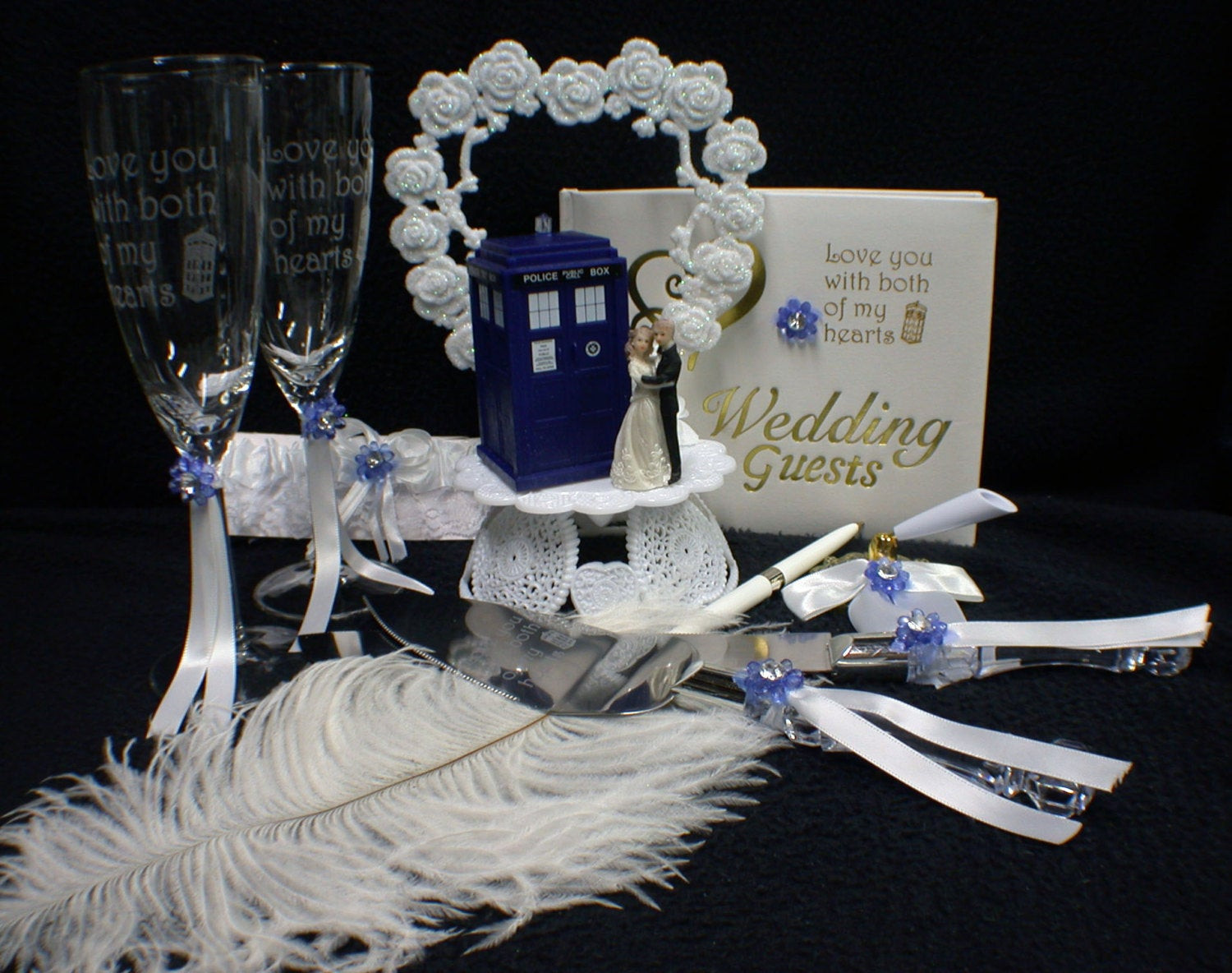 Doctor Who Wedding Cake Topper
 Wedding LOT Cake Topper w Dr Who Doctor Tardis phone booth