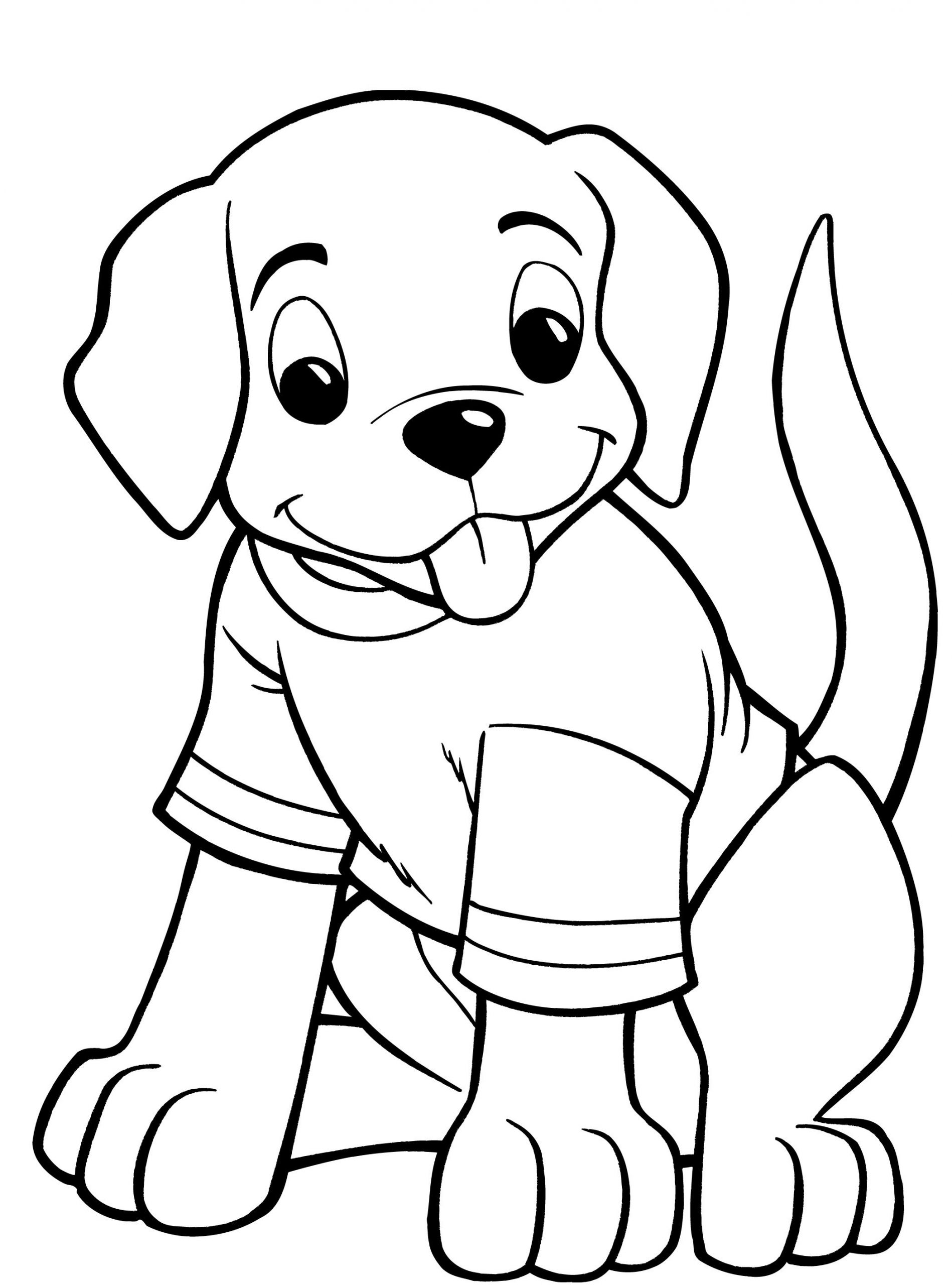 Dog Coloring Pages For Kids
 Dog Coloring Pages For Kids Preschool and Kindergarten