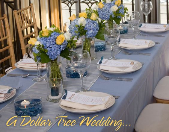 Dollar Tree Wedding Decorations
 DIY Wedding Ideas from Dollar Tree Cool Blue Lemon
