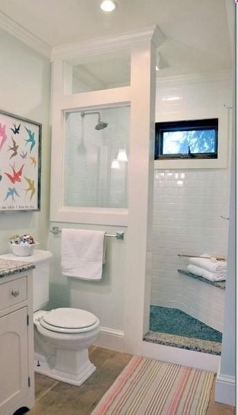 Doorless Shower For Small Bathroom
 doorless shower modern farmhouse cottage chic love this