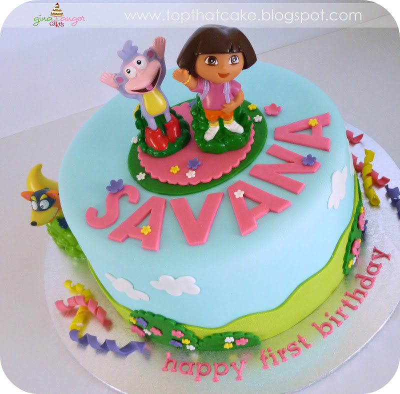 Dora The Explorer Birthday Cakes
 Top That Dora the Explorer First Birthday Cake