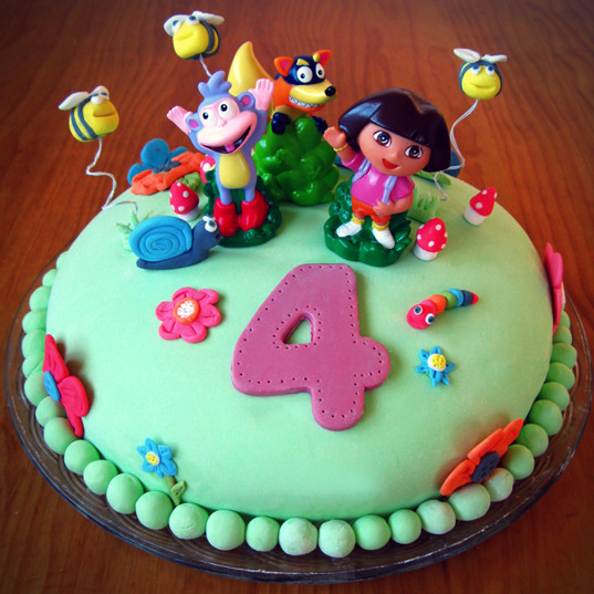Dora The Explorer Birthday Cakes
 Linno Yum Kids Birthday Cake Dora the Explorer