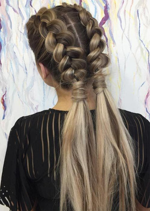 Double Braids Hairstyles
 51 Pretty Holiday Hairstyles For Every Christmas Outfit
