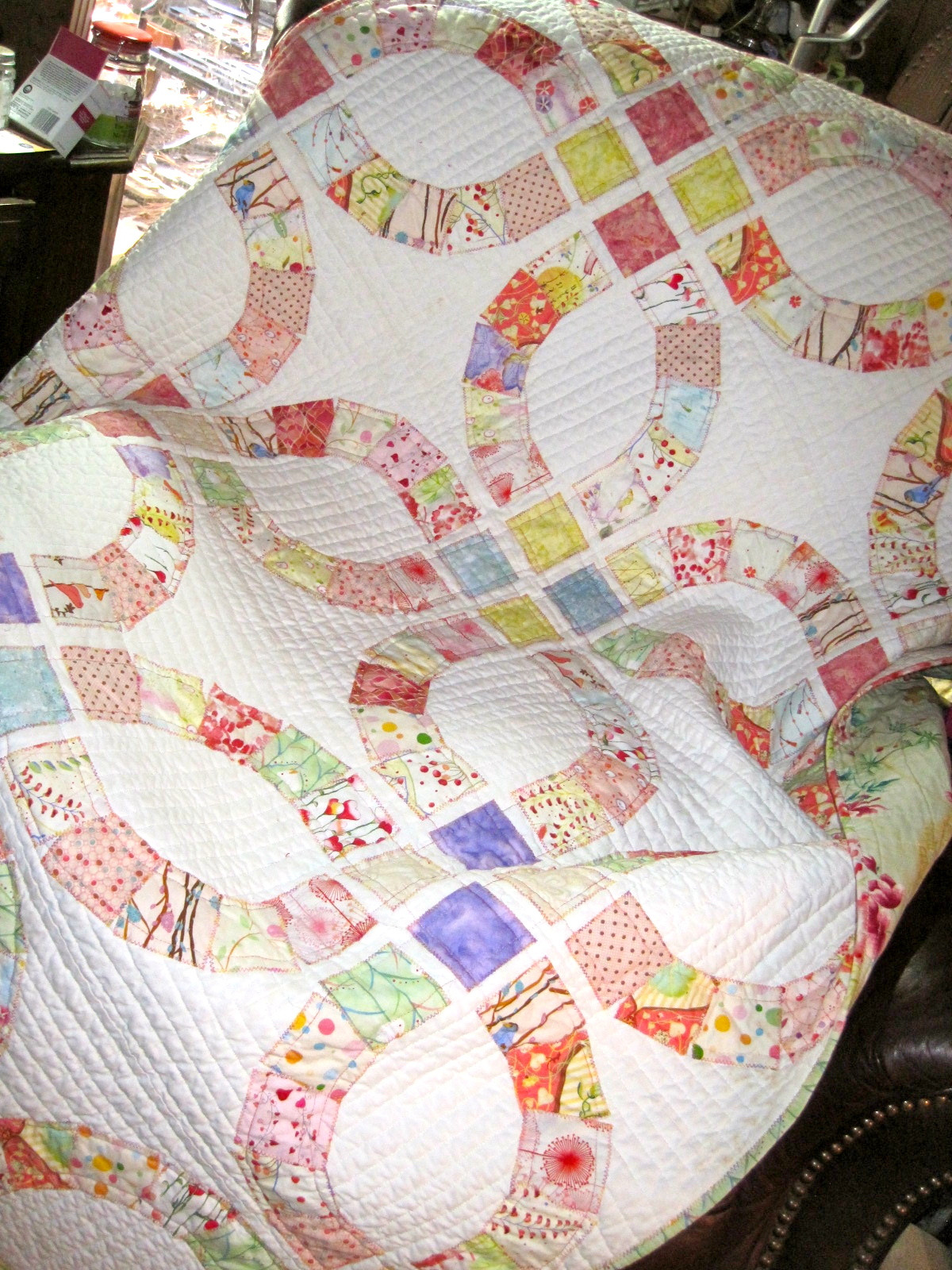 Double Wedding Ring
 Quilt Inspiration Double Wedding Rings part 4 Collaged