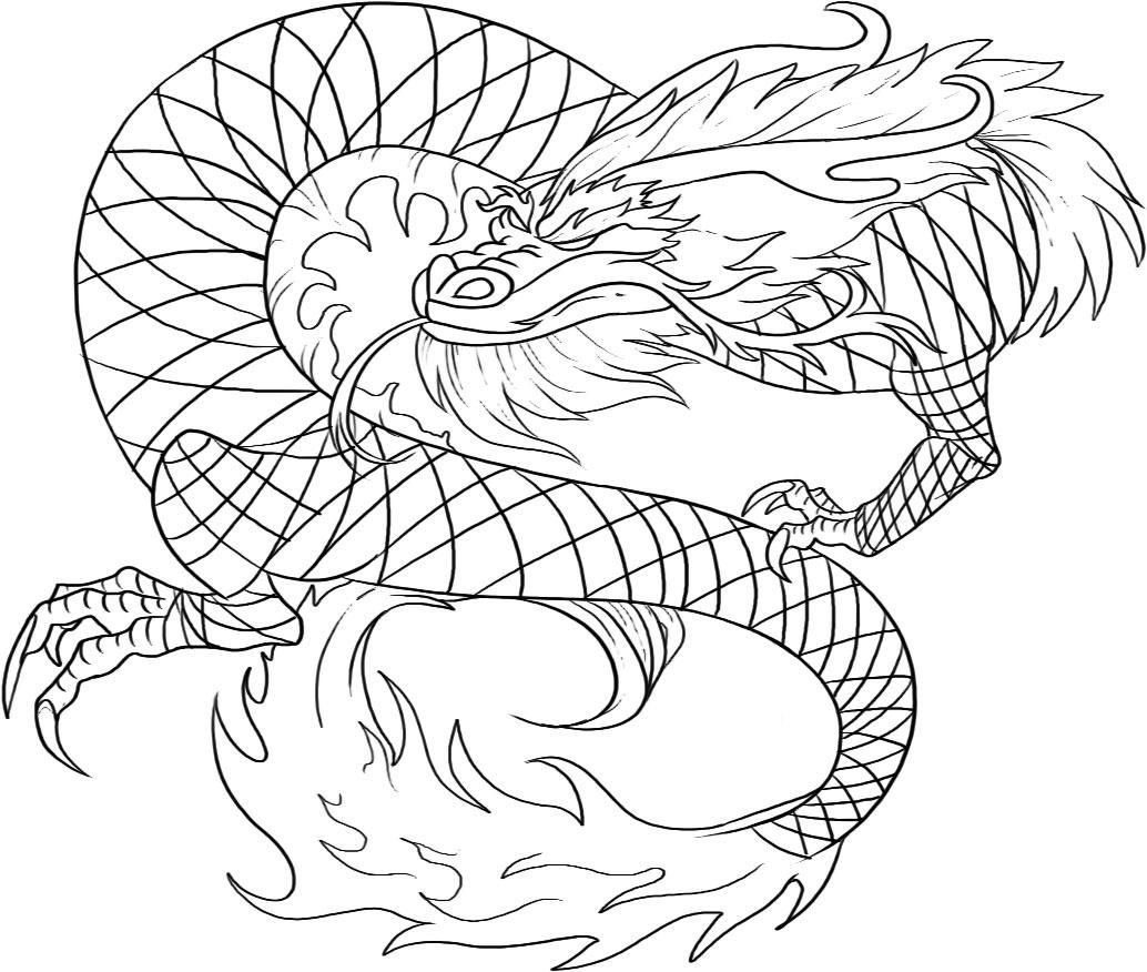 Dragon Coloring Pages For Adults
 Free Printable Chinese Dragon Coloring Pages For Kids