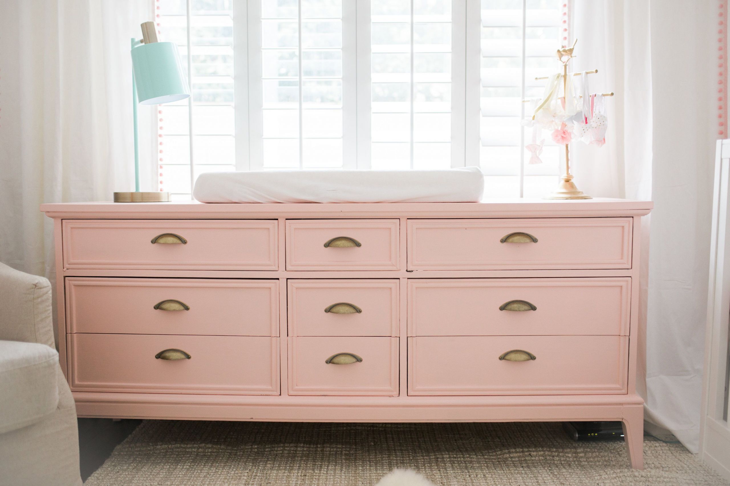 Dresser For Baby Room
 Bright White & Pastel Baby Girl Nursery Reveal