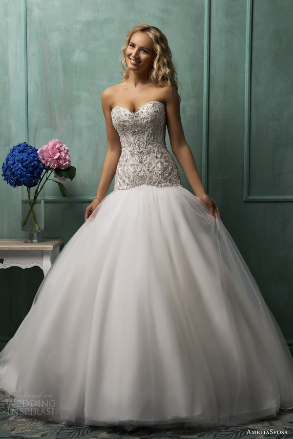 Drop Waist Wedding Gowns
 AmeliaSposa 2014 Wedding Dresses Wedding Inspirasi