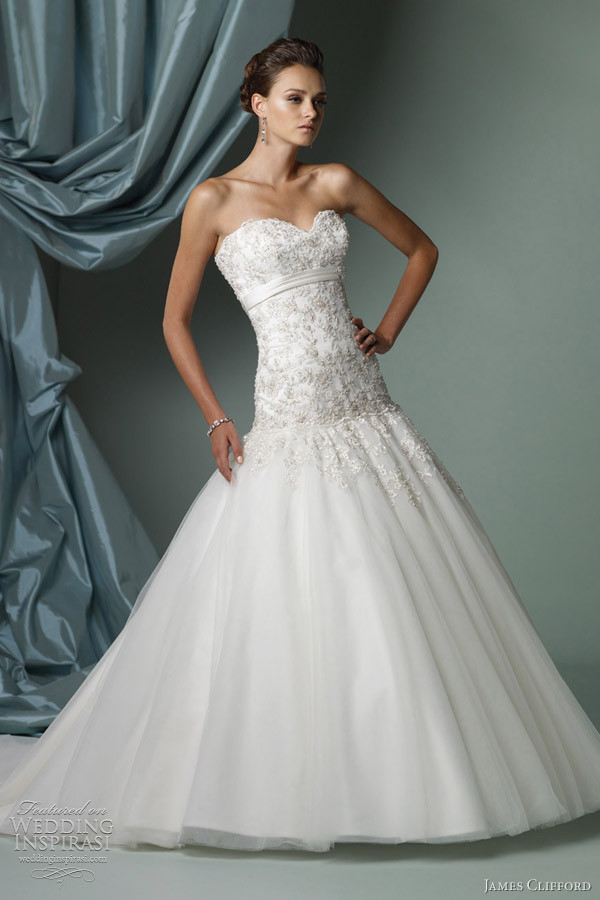 Drop Waist Wedding Gowns
 James Clifford Wedding Dresses — Spring 2012 Bridal