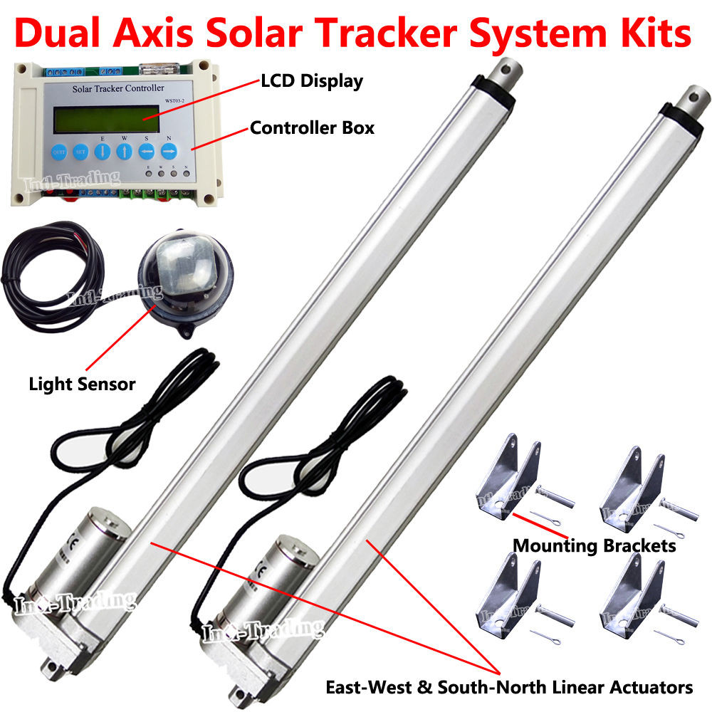 Dual Axis Solar Tracker DIY
 Solar Tracking Tracker DIY Parts 12V DC Linear Actuator