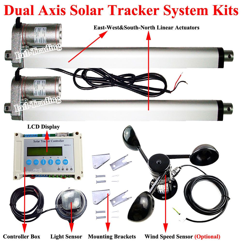 Dual Axis Solar Tracker DIY
 plete LCD Dual Axis Solar Panel Tracking Tracker DIY