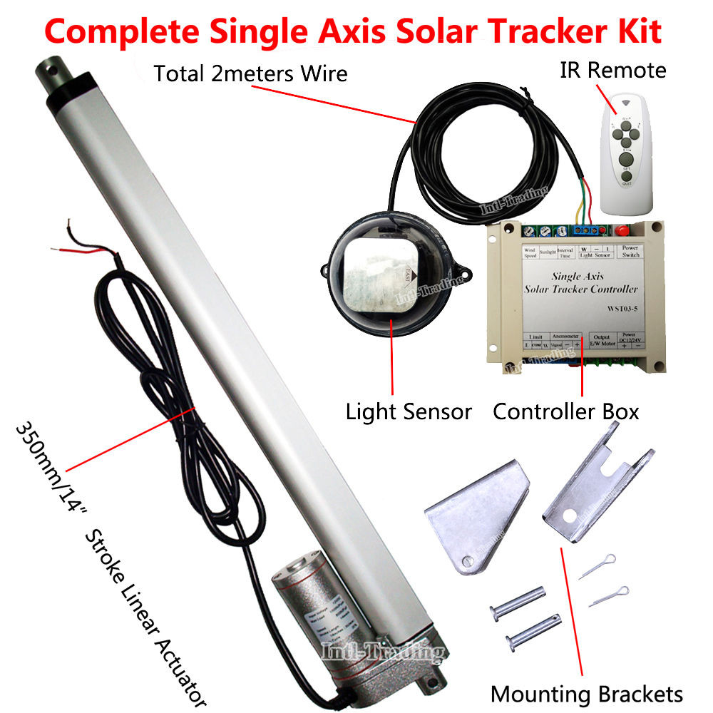 Dual Axis Solar Tracker DIY
 Single Axis Solar Tracker DIY Kit 14" Linear Actuator