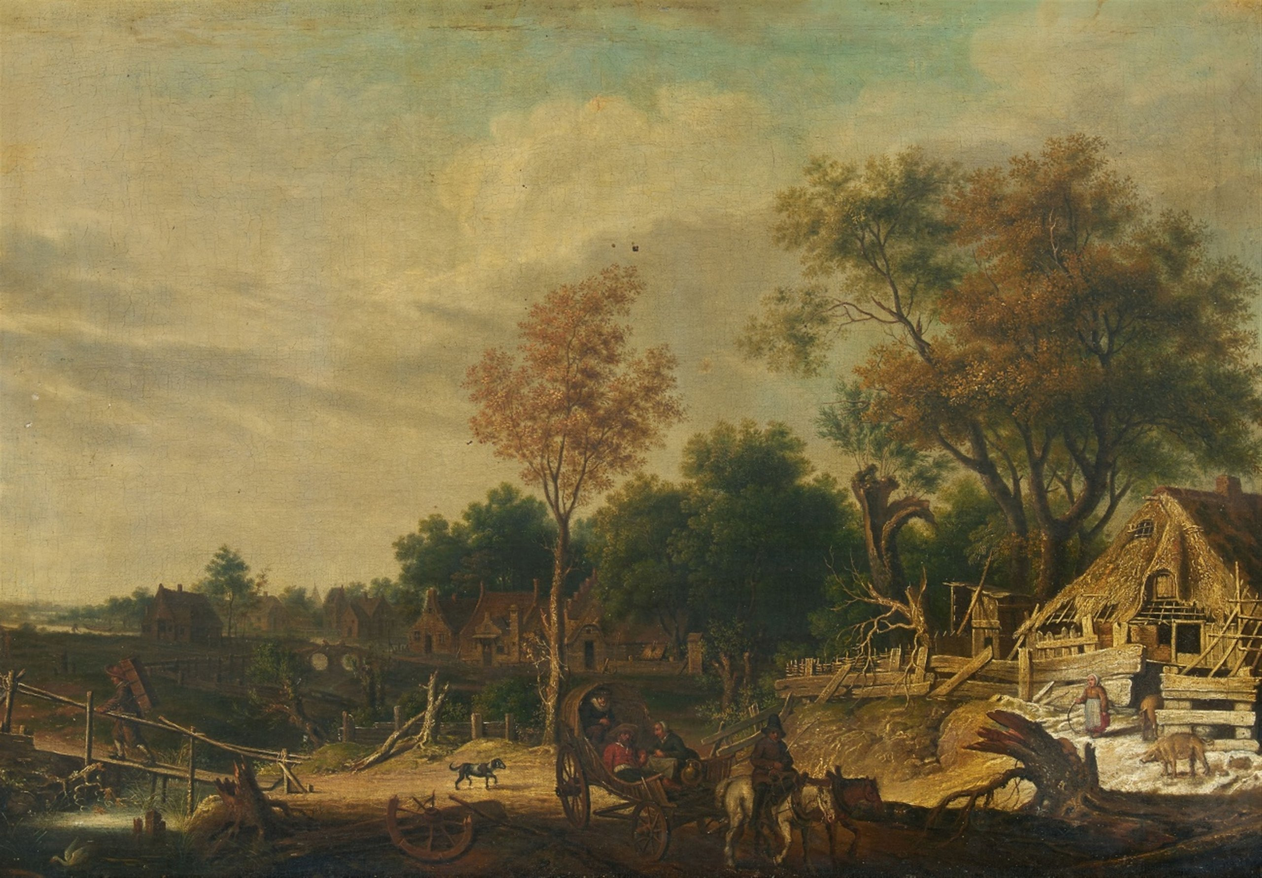 Dutch Landscape Painting
 Dutch Landscape with Figures Auktionshaus Lempertz