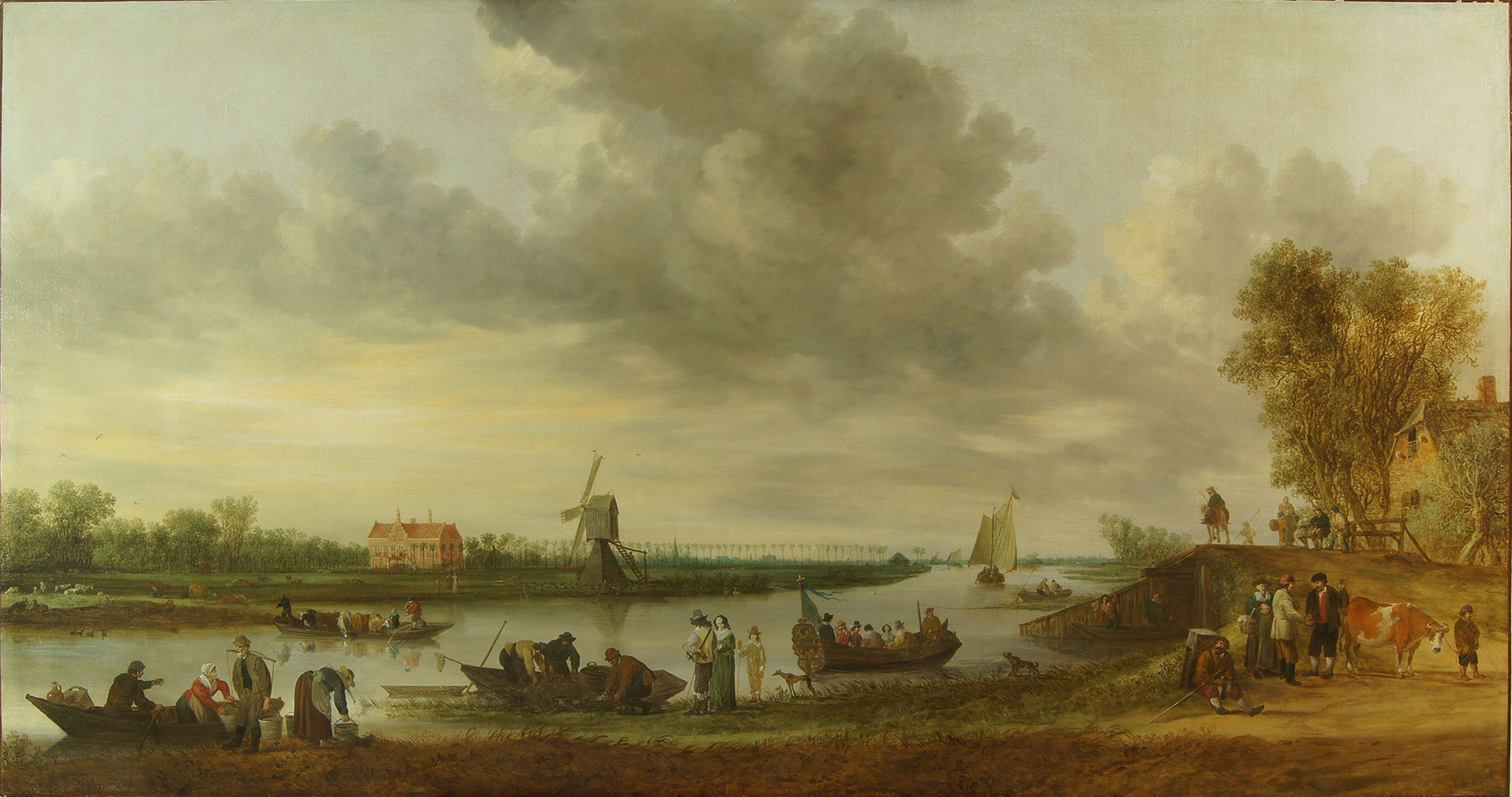 Dutch Landscape Painting
 Goyen 1642 Landscape with Huys Roucoop