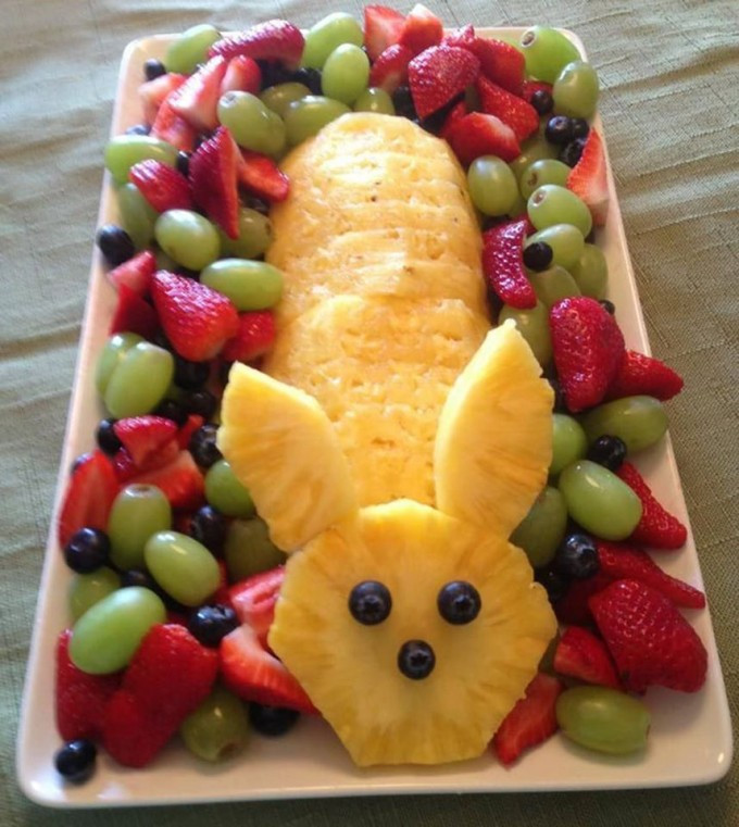 Easter Party Snack Ideas For Kids
 Easter Fruit Bunny Platter 24 7 Moms
