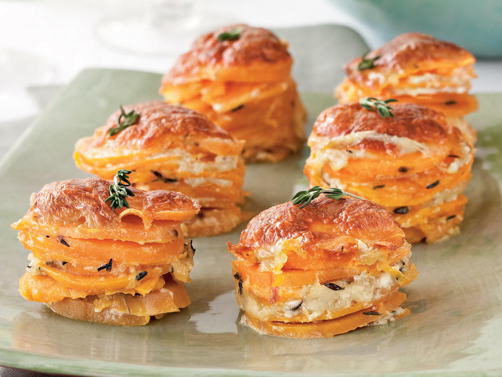 Easter Sides With Ham
 Scalloped Sweet Potato Stacks Recipe