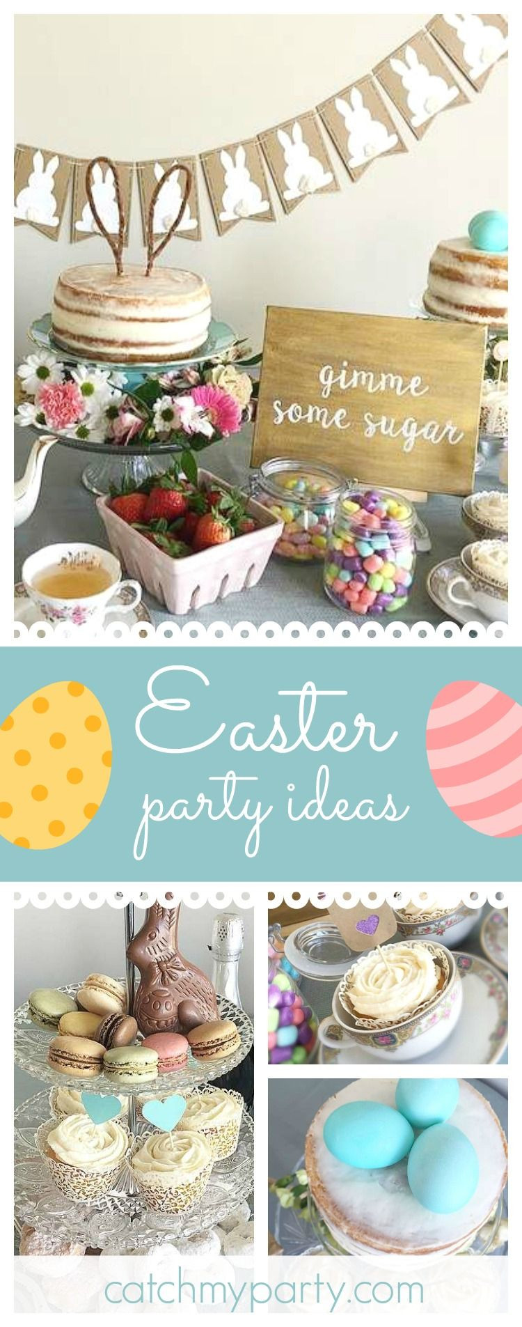Easter Tea Party Ideas
 Take a look at this pretty Easter Tea Party The dessert