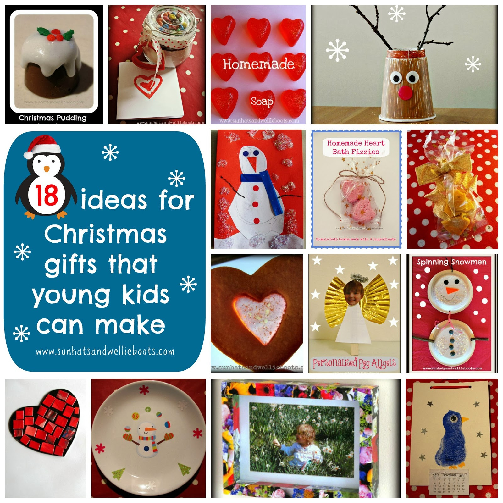 Easy Christmas Gifts For Kids To Make
 Sun Hats & Wellie Boots 18 Homemade Christmas Gifts That