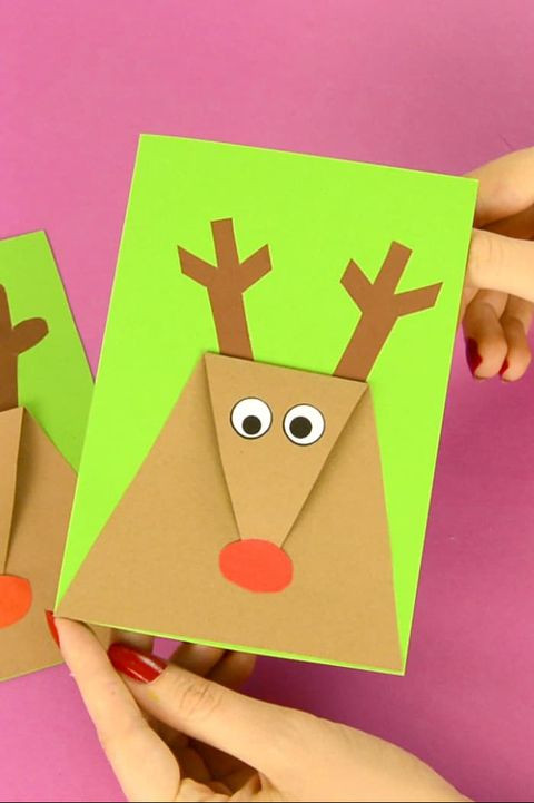 Easy Crafts And Free Printables For Xmas Cards For Kids To Make
 39 DIY Christmas Cards Homemade Christmas Card Ideas 2019