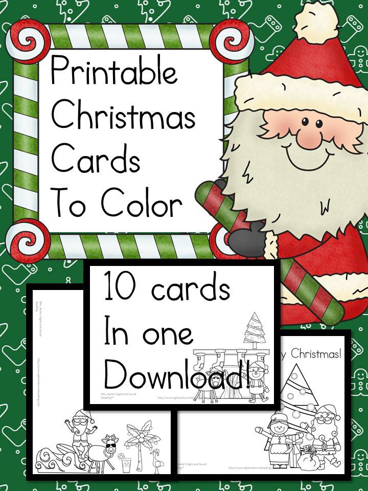 Easy Crafts And Free Printables For Xmas Cards For Kids To Make
 Printable Christmas Cards to Color Fun Craft for Kids